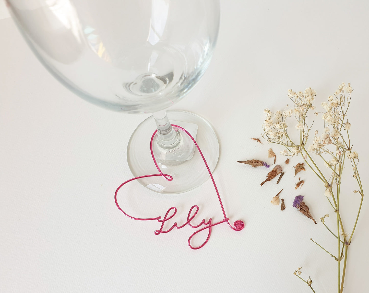 Personalized Wine Glass Charm