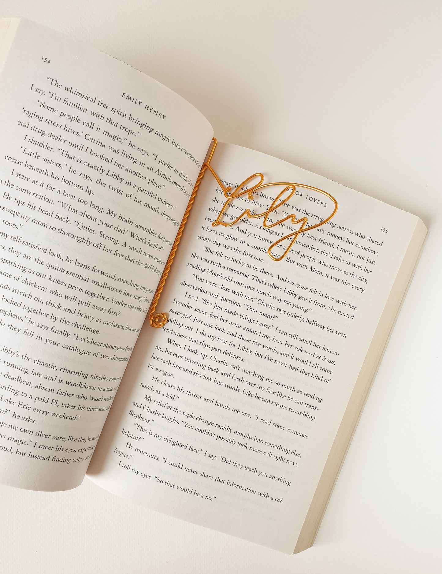 Personalized Horizontal Name Bookmark (Gold)