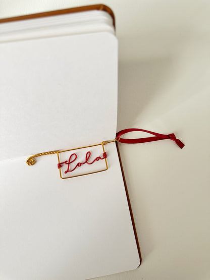 Personalized Gold Framed Bookmark