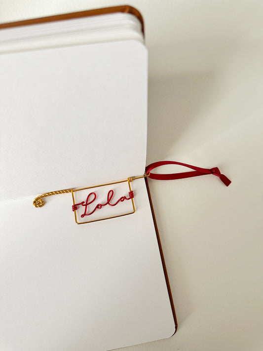 Personalized Gold Framed Bookmark