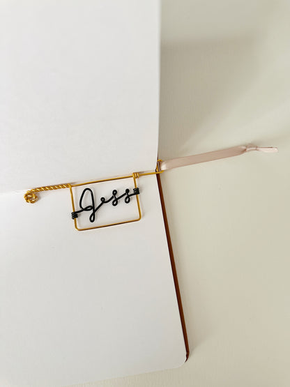 Personalized Gold Framed Bookmark