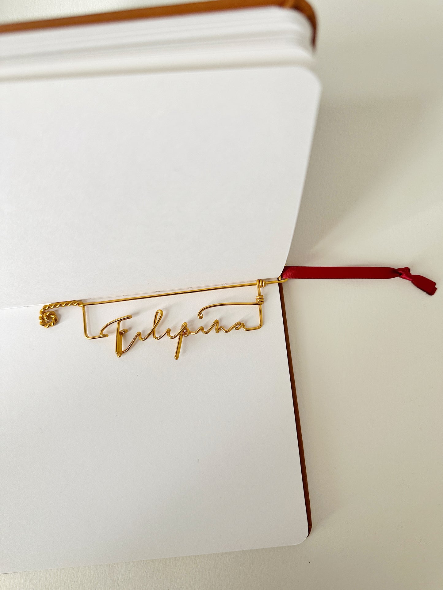 Personalized Vertical Name Bookmark (Gold)