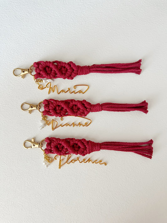 Personalized Macrame Keychain