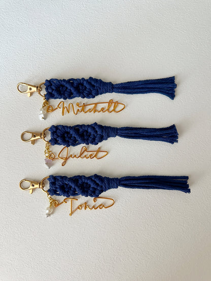 Personalized Macrame Keychain