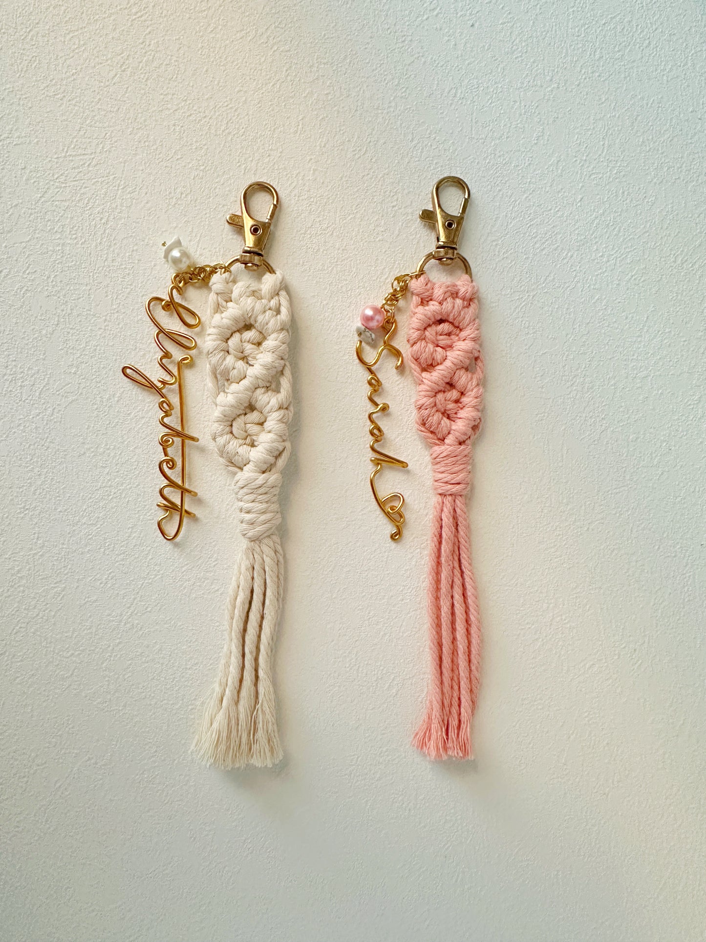 Personalized Macrame Keychain