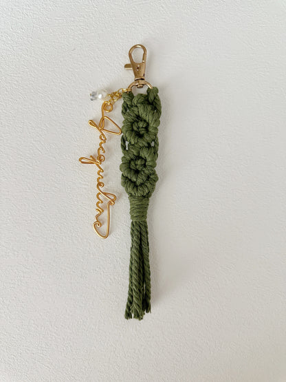 Personalized Macrame Keychain